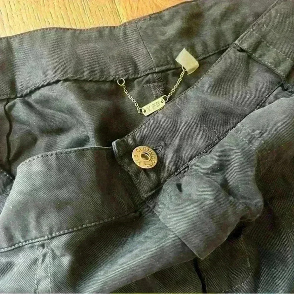 YFB Young Fabulous and Broke Tencel Black Pants Trousers Crop Medium - Picture 4 of 6